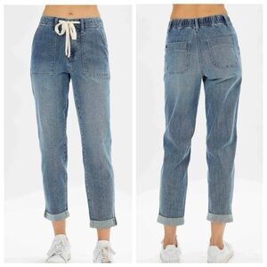 NWT Judy Blue high waist double roll cuff jogger denim jeans. 3/26